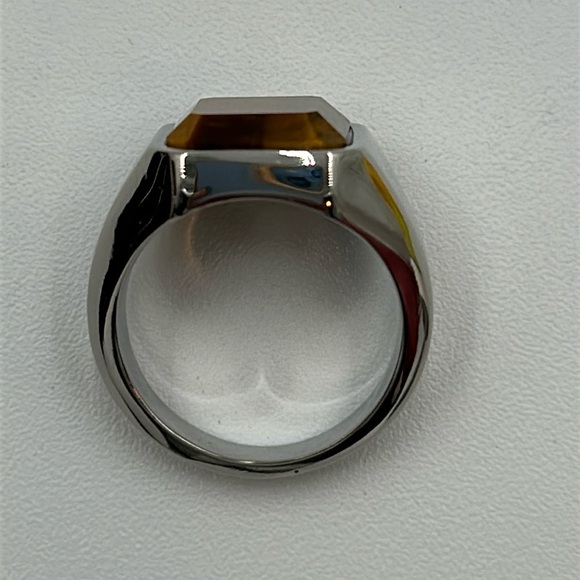 2139- Tiger Eye Natural Gemstone Handmade Men's Ring Size 10.5 NWT - Picture 6 of 7